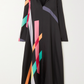 Brushstroke Beauty | Black Party-Wear Kaftan