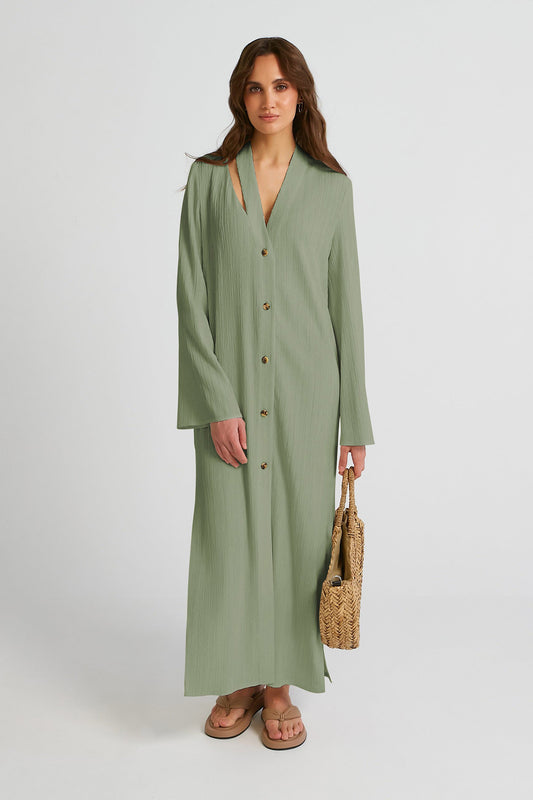 Peek-A-Boo | Mint Shirt Dress