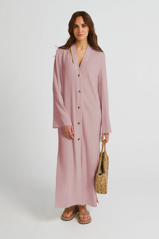 Peek-A-Boo | Pink Shirt Dress