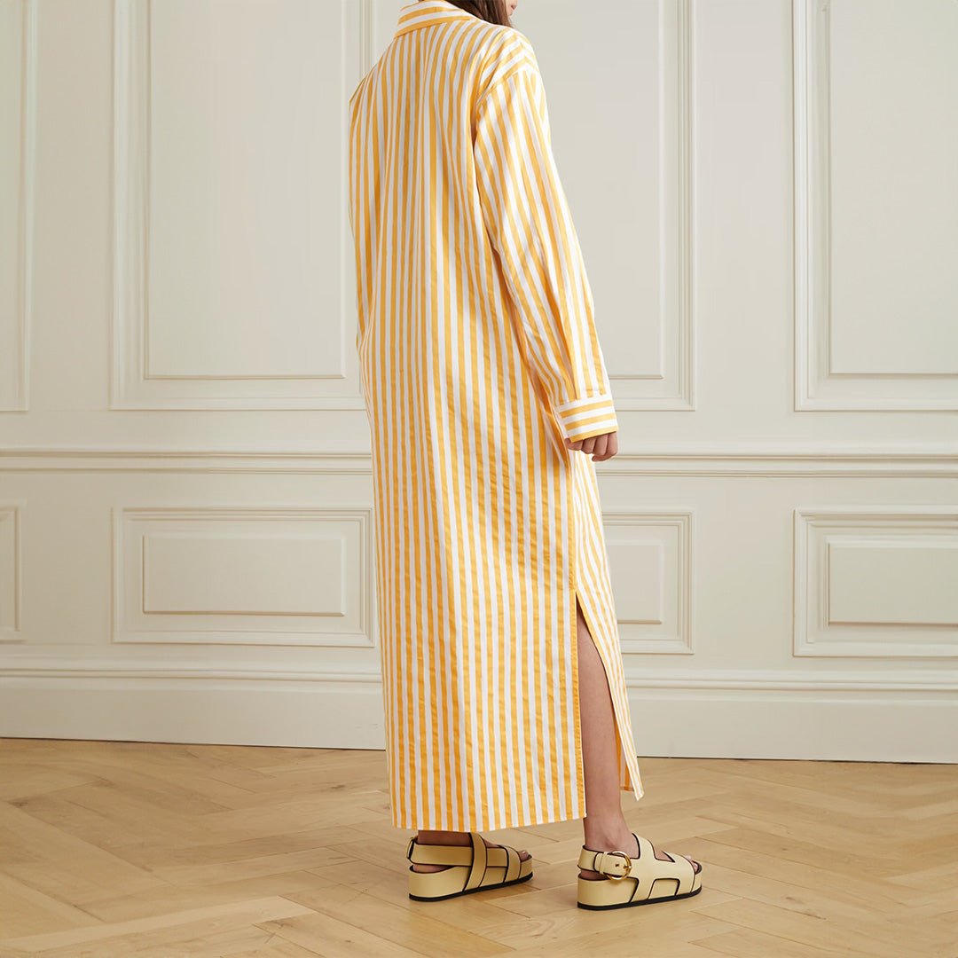 Everyday Stripe | Yellow Shirt Dress