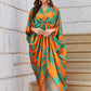 Knotty Nice | Orange Floral Kaftan Dress