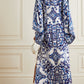 Porcelain Paradise | Blue Party-Wear Kaftan