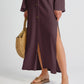 Peek-A-Boo | Mauve Shirt Dress