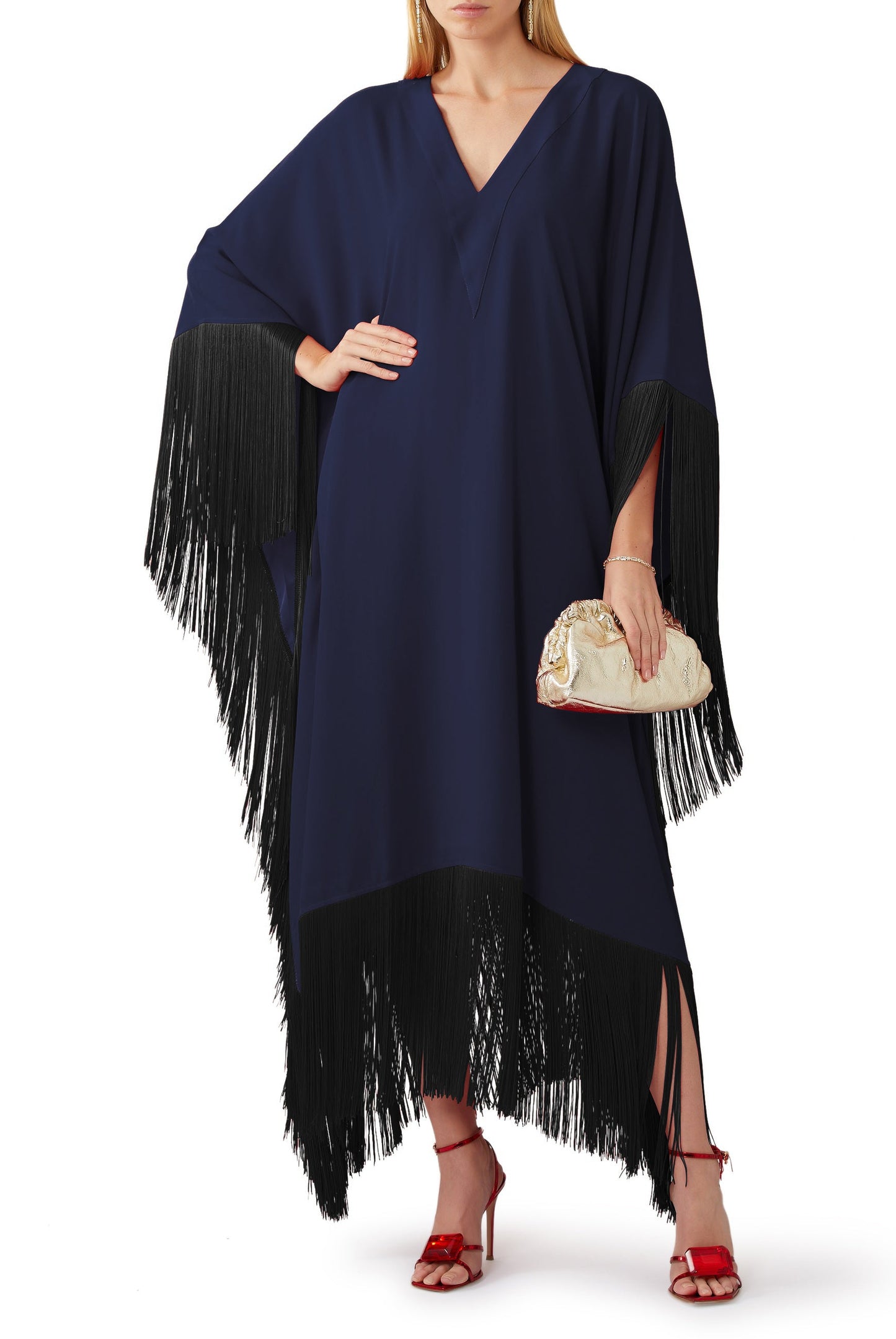 Fringe Fiesta | Navy Blue Kaftan