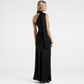 Flirtatious | Black Satin Dress