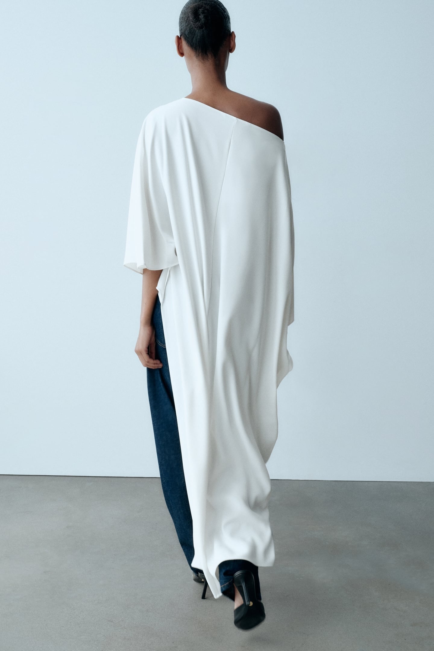 Ivory Illusion | One-Shoulder Asymmetrical Top