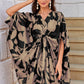 Knotty Nice | Mocha Floral Kaftan Dress