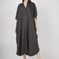 Ebony Elegance | Black Shirt Dress With Pockets | One Size Fits AU 10 - 24