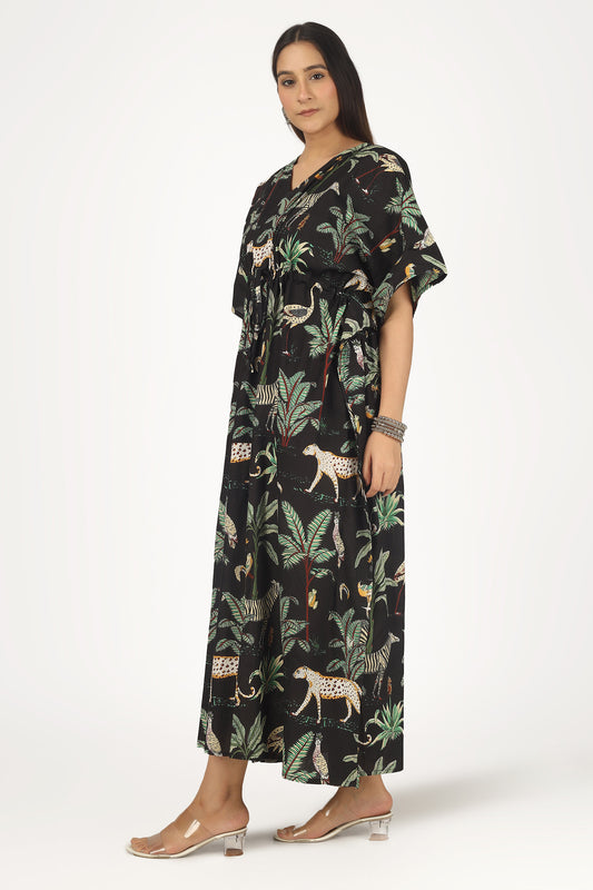 Black Jungle | 100% Cotton Kaftan