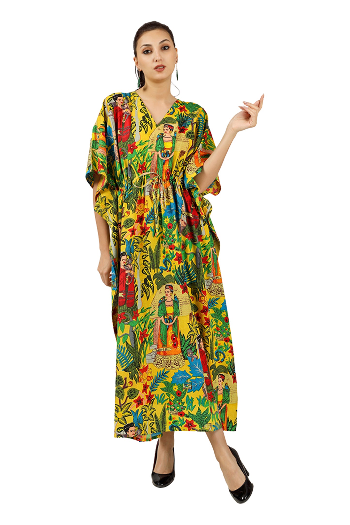 Yellow Frida | 100% Cotton Kaftan