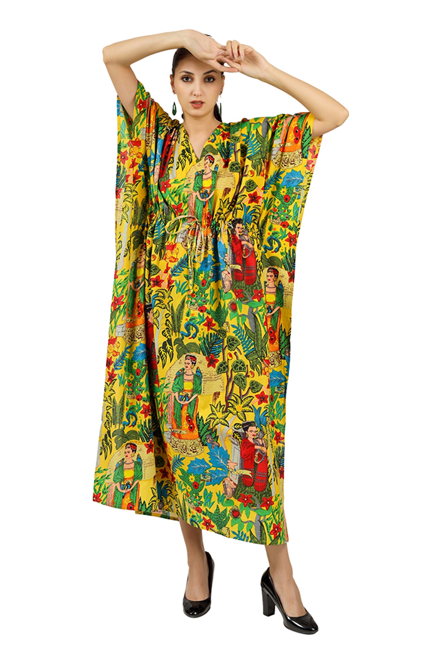 Yellow Frida | 100% Cotton Kaftan