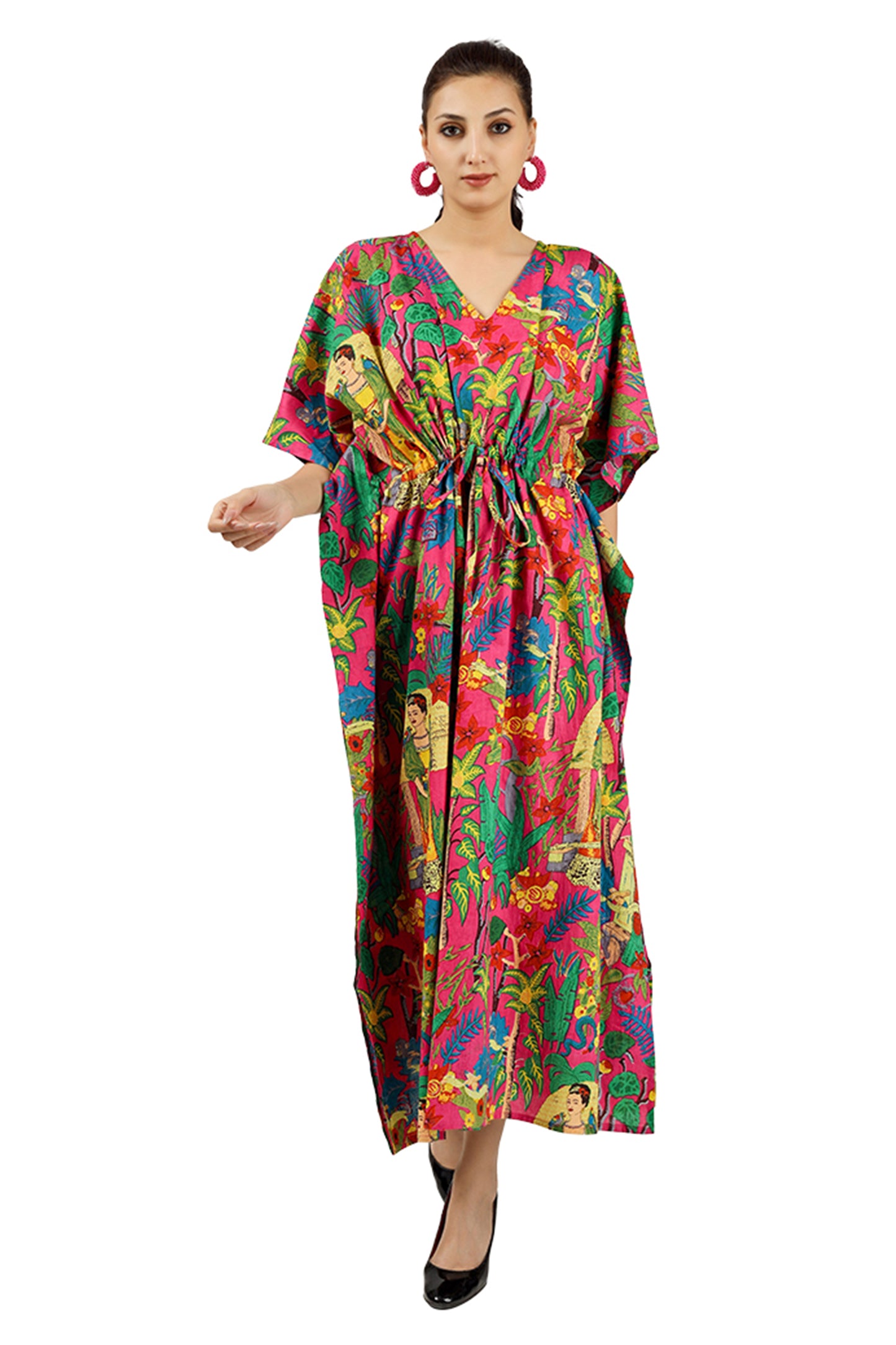 Pink Frida | 100% Cotton Kaftan