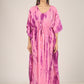 Pink Stripes | 100% Rayon Pink Kaftan With Pockets