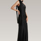 Flirtatious | Black Satin Dress