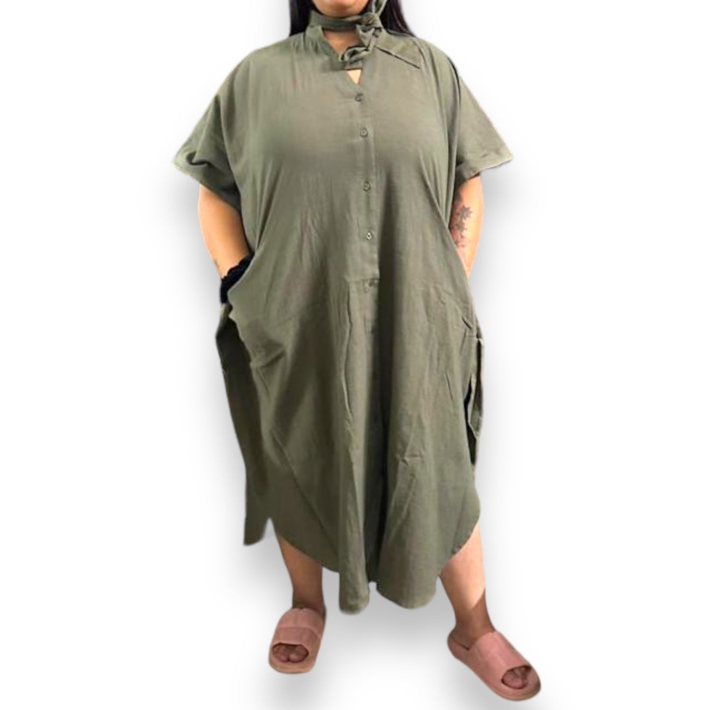 Serenity' Luxe Art Silk Kaftan Dress