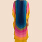 Earthen Threads Party Wear Beach Kaftan Kimono Crepe Dress-J5703